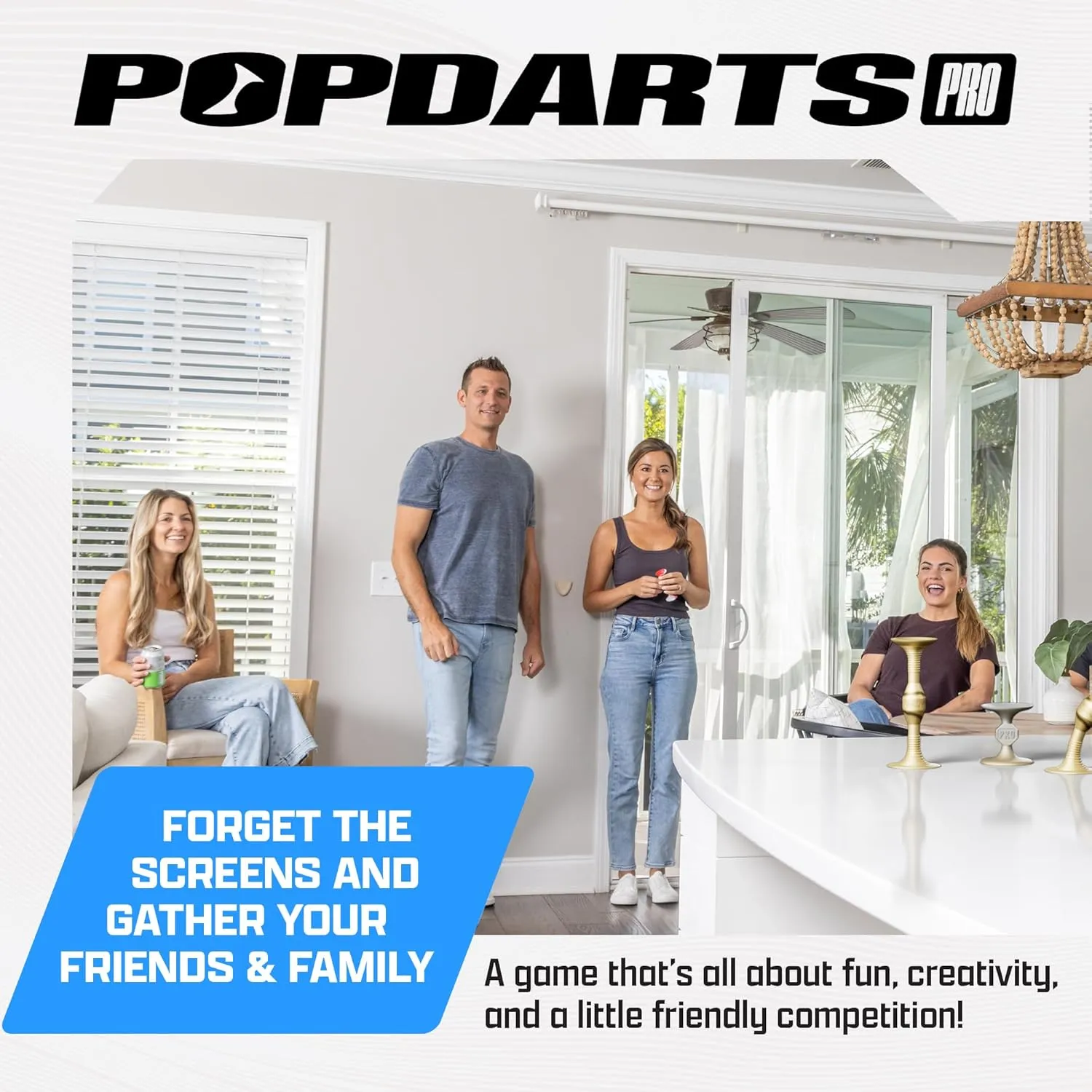 Popdarts PRO Pack Game Set (Silver & Gold) - Indoor, Outdoor Suction Cup Throwing Game - Competition with a POP…