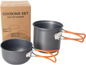 POPETPOP 1 Set Camping Cooker Portable Light Cookware Camping Kettle Camping Utensils Camping Pans Functional Outdoor Collapsible Folding Pot Cooking Camping Accessories Aluminum Alloy