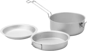 Portable Camping Pots Outdoor Cooking Pots Frypan Bowl Aluminum Camping Cookware for Camping Hiking Picnics Enduring