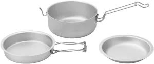 Portable Camping Pots Outdoor Cooking Pots Frypan Bowl Aluminum Camping Cookware for Camping Hiking Picnics Enduring