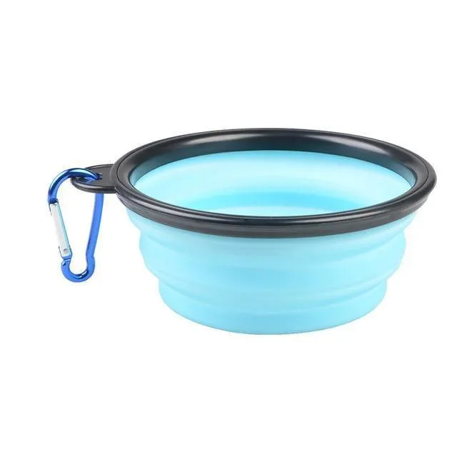 Portable Collapsible Silicone Pet Bowl (Large)