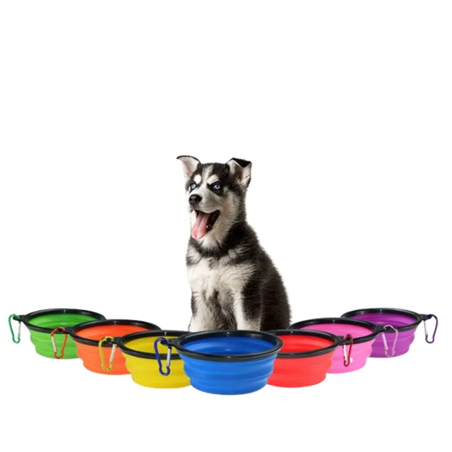 Portable Collapsible Silicone Pet Bowl (Large)