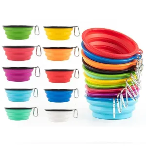Portable Collapsible Silicone Pet Bowl (Large)