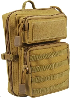 Portable First Aid Bag Wear Resistant Emergency Pouch for Camping & Travel Versatile Storage & Phone Pouch First Aid Module with Shoulder Strap