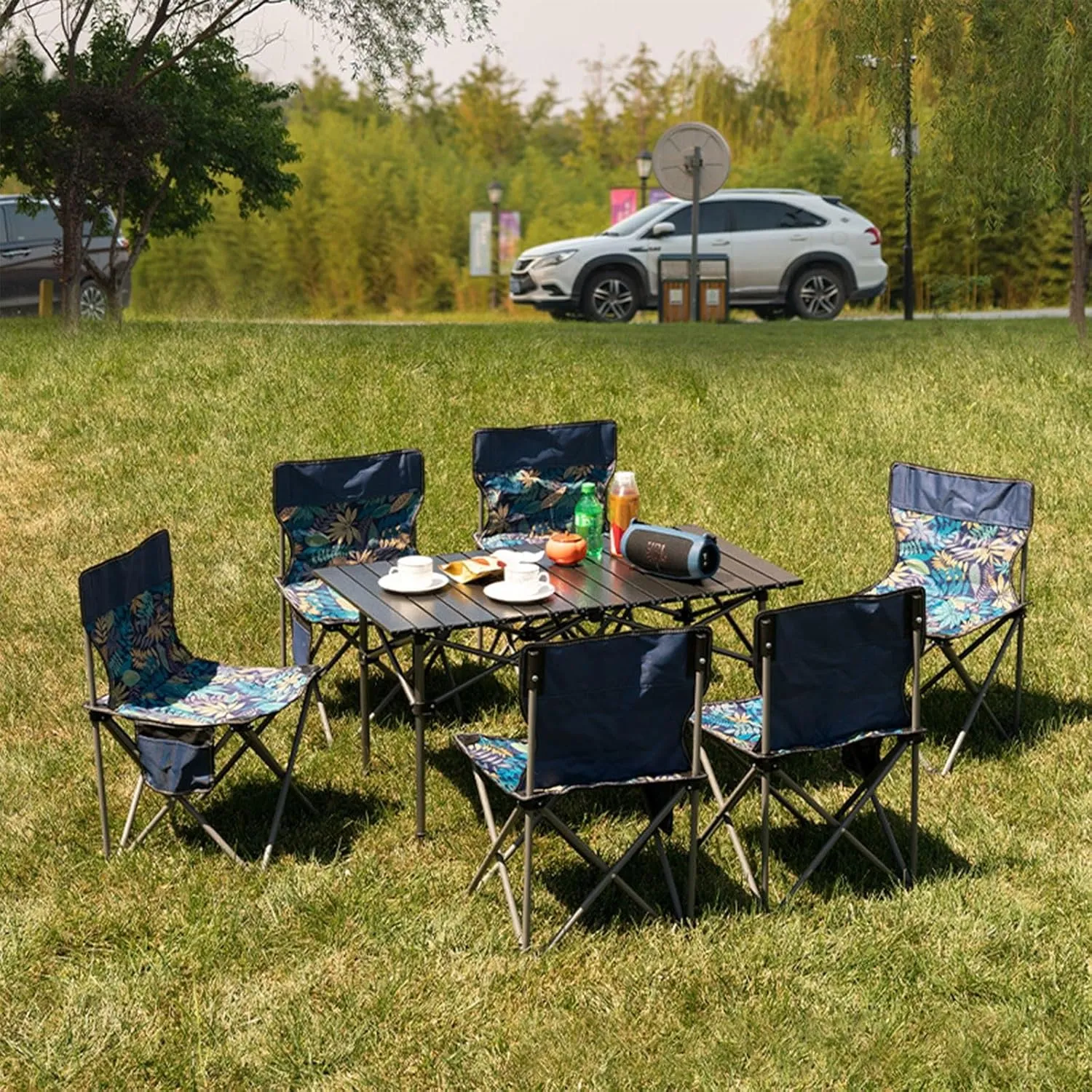 Portable Folding Camping Table for Persons Aluminum Collapsible Table Lightweight,Collapsible Height Adjustable Suitable for Picnic Adults with Carry Bag for Indoor Outdoor BBQ Picnic Gathering Patio
