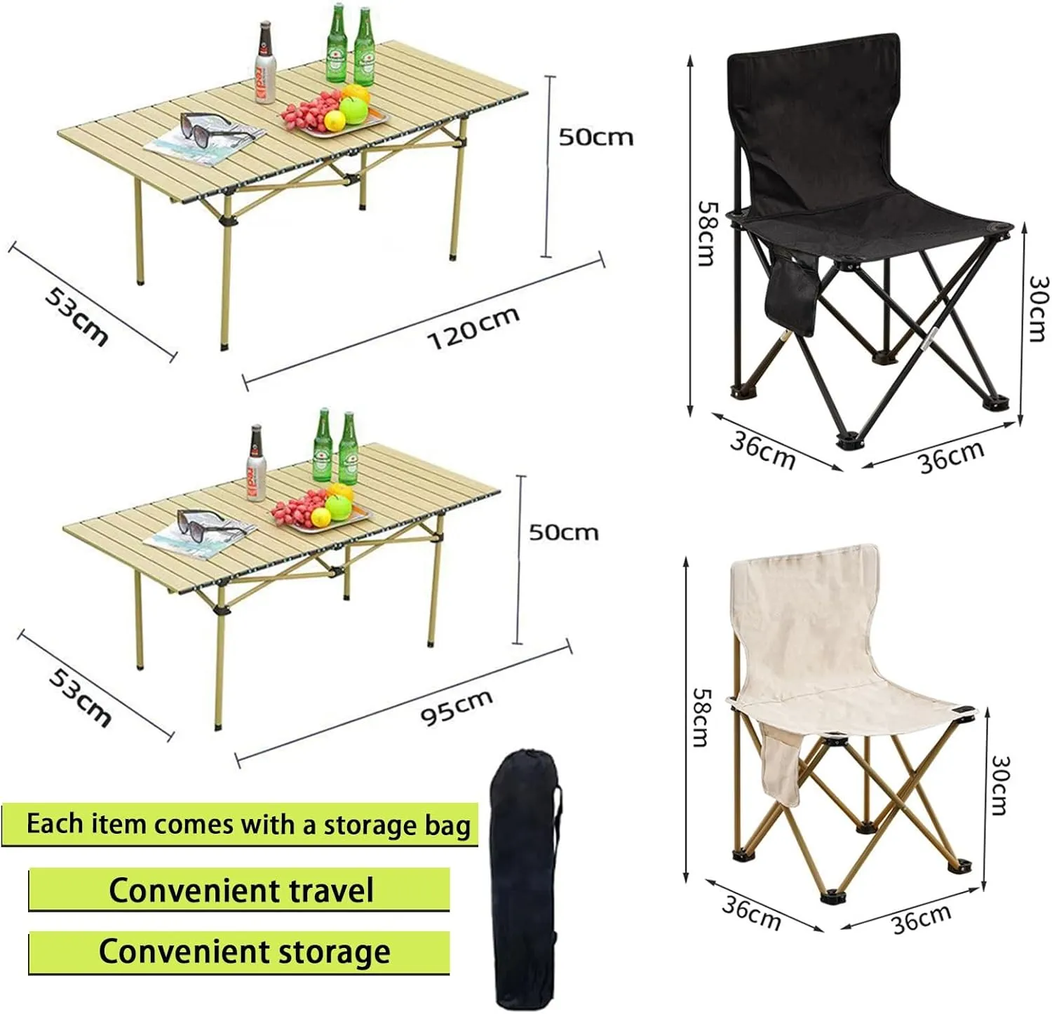 Portable Folding Camping Table for Persons Aluminum Collapsible Table Lightweight,Collapsible Height Adjustable Suitable for Picnic Adults with Carry Bag for Indoor Outdoor BBQ Picnic Gathering Patio
