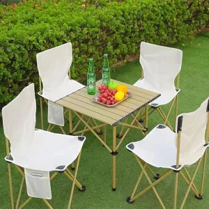 Portable Folding Camping Table for Persons Aluminum Collapsible Table Lightweight,Collapsible Height Adjustable Suitable for Picnic Adults with Carry Bag for Indoor Outdoor BBQ Picnic Gathering Patio