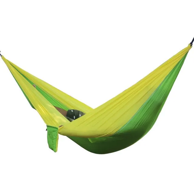 Portable Hammock Double Person Camping Survival Garden Swing Hunting Hanging Sleeping Chair Travel Furniture Parachute Hammocks