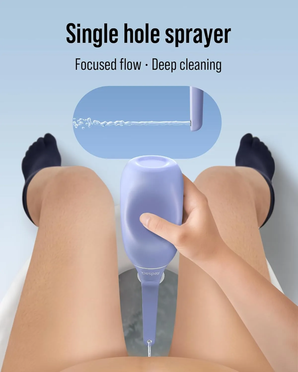 Portable Handheld Bidet for Women/Men, Household Collapsible high Pressure Jet Spray Upside Down Bottle for Toilet, 400ml(13.5oz) Large Capacity with Quick-Fill, BPA-Free Wall-Mounted Hook