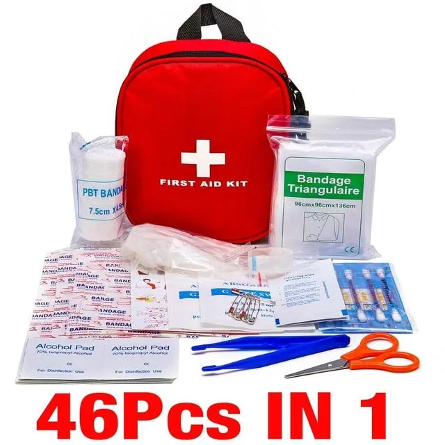 Portable Medium Empty Household Multi-Layer First Aid Kit Pouch Outdoor Car Bag First Aid Bag 16/39/46/51/79/121/180/300PCS