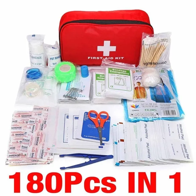 Portable Medium Empty Household Multi-Layer First Aid Kit Pouch Outdoor Car Bag First Aid Bag 16/39/46/51/79/121/180/300PCS