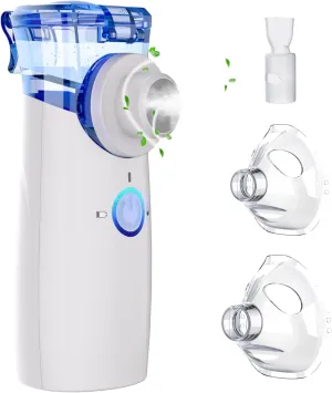 Portable Nebulizer for Adults & Kids, Rechargeable Handheld Nebulizer Machine with Adjustable Rate, Fast Support for Respiratory Problems