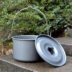 Portable Outdoor Camping cookware 5-6 People Lightweight Pot Bowl Set Folding nonstick/Hanging Pot kitchenware (5-6 People Suit)