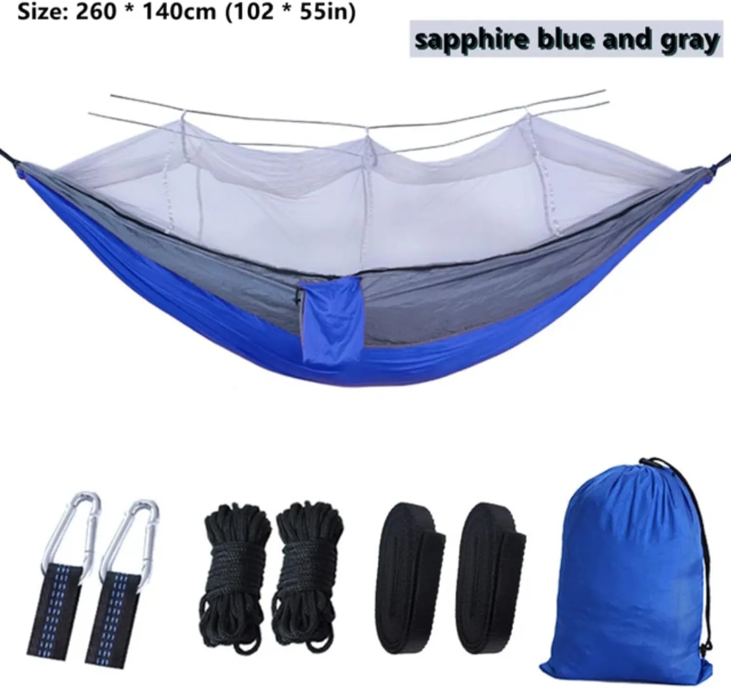 Portable Outdoor Camping Leisure Double Mosquito Net Hammocks Garden Travel Tourist Nature Hike Sleeping Hanging Hammock Swing