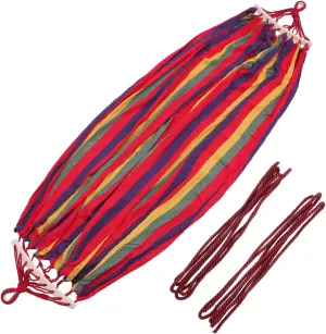 Portable Outdoor Hammock Travel Camping Swing Canvas Hanging Hammock for Adults Boys and Girls