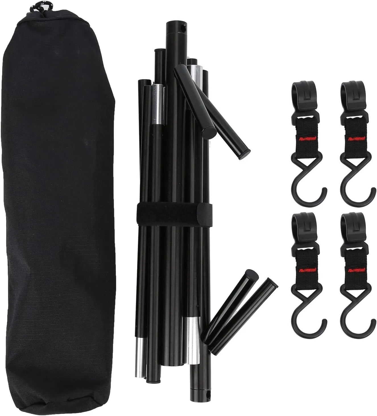 Portable Outdoor Triangular Storage Rack, Lightweight Camping Cookware Hanger, Install Travel Drying Rack, Anodized, Durably PolyesterPlastic SteelAluminum Material