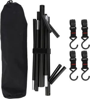 Portable Outdoor Triangular Storage Rack, Lightweight Camping Cookware Hanger, Install Travel Drying Rack, Anodized, Durably PolyesterPlastic SteelAluminum Material