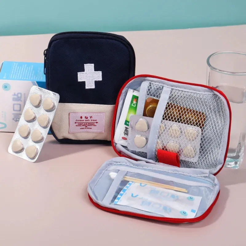 Portable Travel Outdoor First Aid Kit - Mini Medicine Bag for Camping and Household