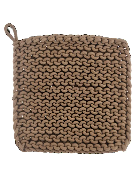Pot Holder Crochet 8"  Bronze , White, Green, Light Green CB185974