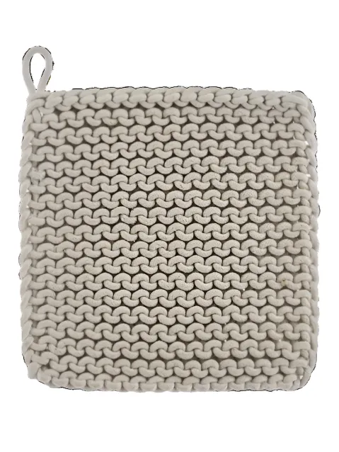 Pot Holder Crochet 8"  Bronze , White, Green, Light Green CB185974
