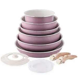 Pots and Pans Set Nonstick - YIIFEEO Kitchen Cookware Sets Detachable Handle Pot and Pan Set Removable Handle Camping Cooking Set Oven Broiler Safe 550F Non Toxic Frying Pans for Cooking Pan Set Gift
