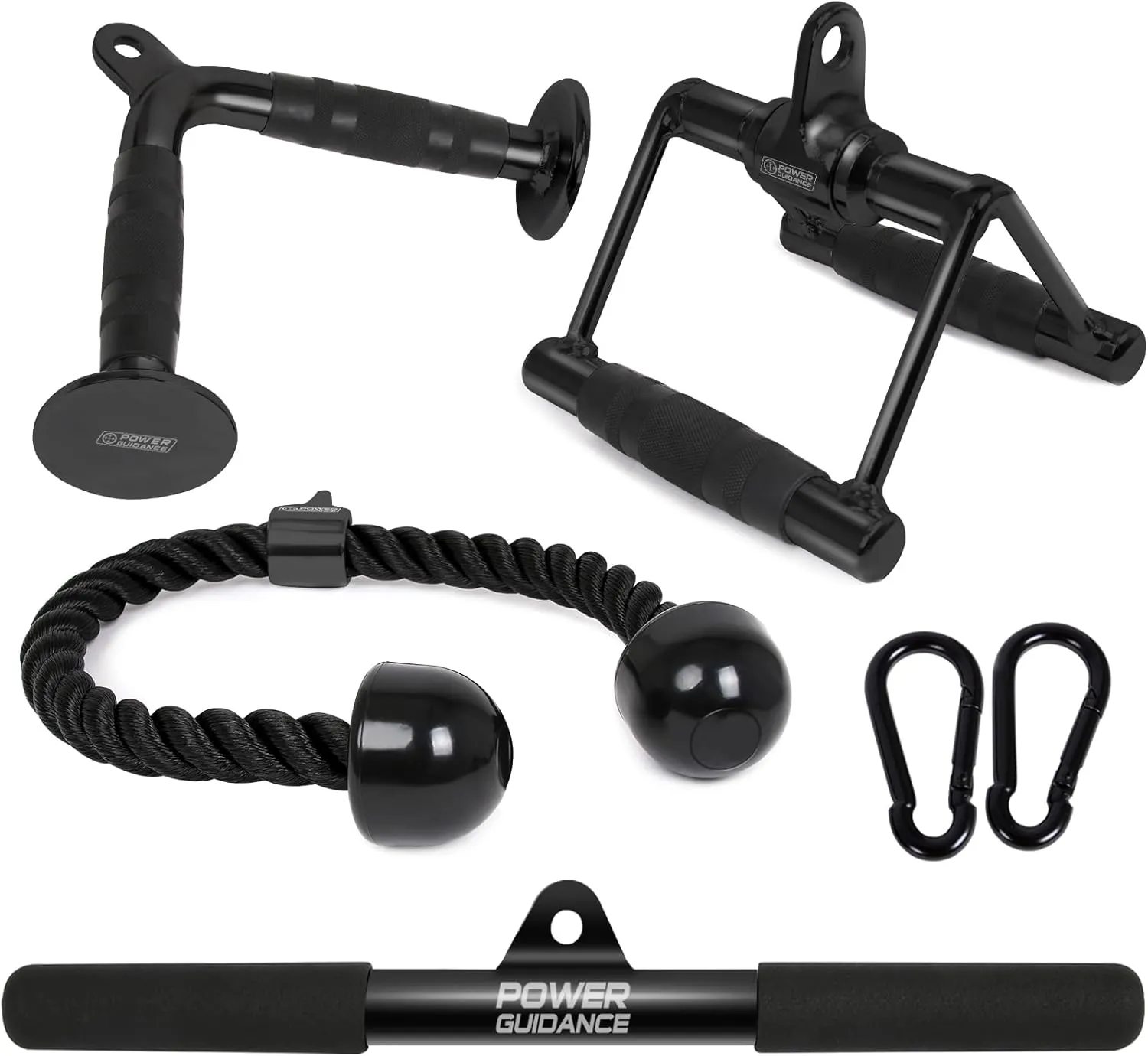 POWER GUIDANCE LAT Pull Down Attachment Tricep Rope Pull Down Attachment Cable Machine Accessories for Home Gym Weight Fitness