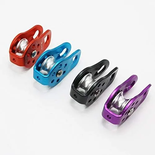 Power tranmistion Outdoor Climbing Pulleys Single Fixed Pulley Caving Exploration Tools Cross Rescue Equipment - (Bore Diameter: Purple)