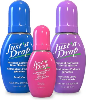 Prelam Just a Drop Odor Eliminator - Long-Lasting and Eco-Friendly Formula - Leaves Bathroom Smelling Clean and Fresh - Fits into Your Pocket or Purse - Easy To Use - Eucalyptus - 0.5 oz Drops