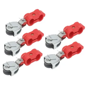 PRETYZOOM 5Pcs Industry Lifting Pulley Heavy Duty Wire Rope Hoisting Accessories Design for Fitness Equipment Climbing and Industrial Applications