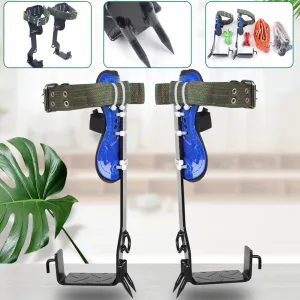 Professional Tree Climbing Kit - Steel Spikes, Safety Harness & Rope Set (100kg Capacity)