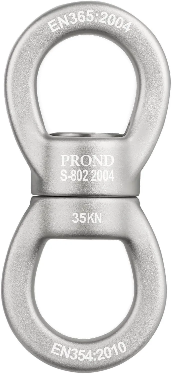 PROND Swing Swivel 35kN Safest Rotational Device, Swing Spinner, Carabiner Swivel, Climbing Rope Swivels for Children’s Web Tree Swing Setting, Aerial Dance, Hanging Hammock