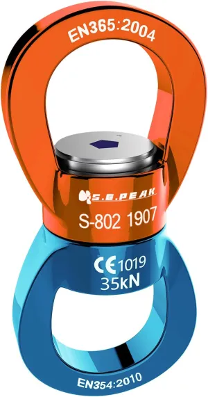 PROND Swing Swivel 35kN Safest Rotational Device, Swing Spinner, Carabiner Swivel, Climbing Rope Swivels for Children’s Web Tree Swing Setting, Aerial Dance, Hanging Hammock