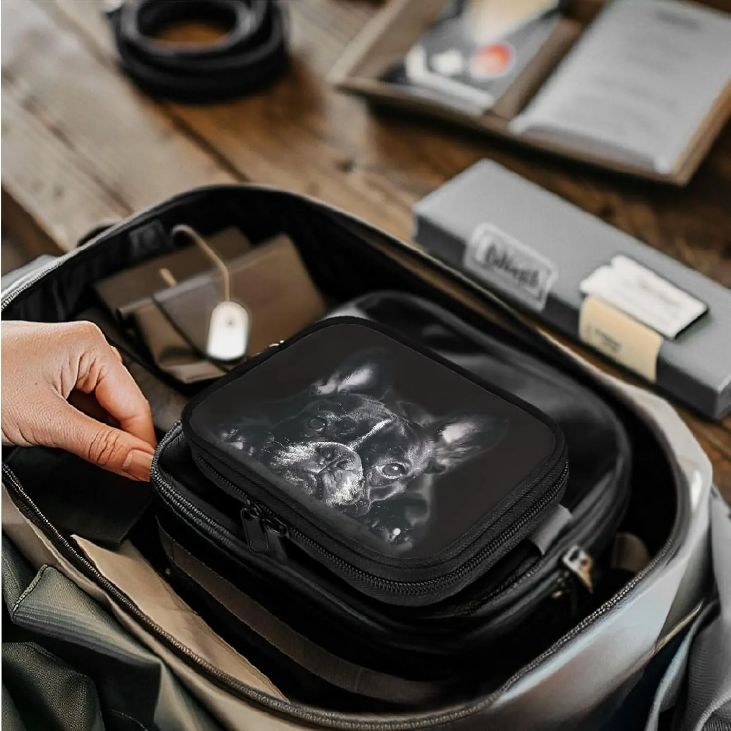 Pug Dog Pattern Small First Aid Kit Bag Empty,First Aid Bag Pouch Bag for Home Office Car Businesses Camping Multi-function Emergency Kit Medicine Storage Bag
