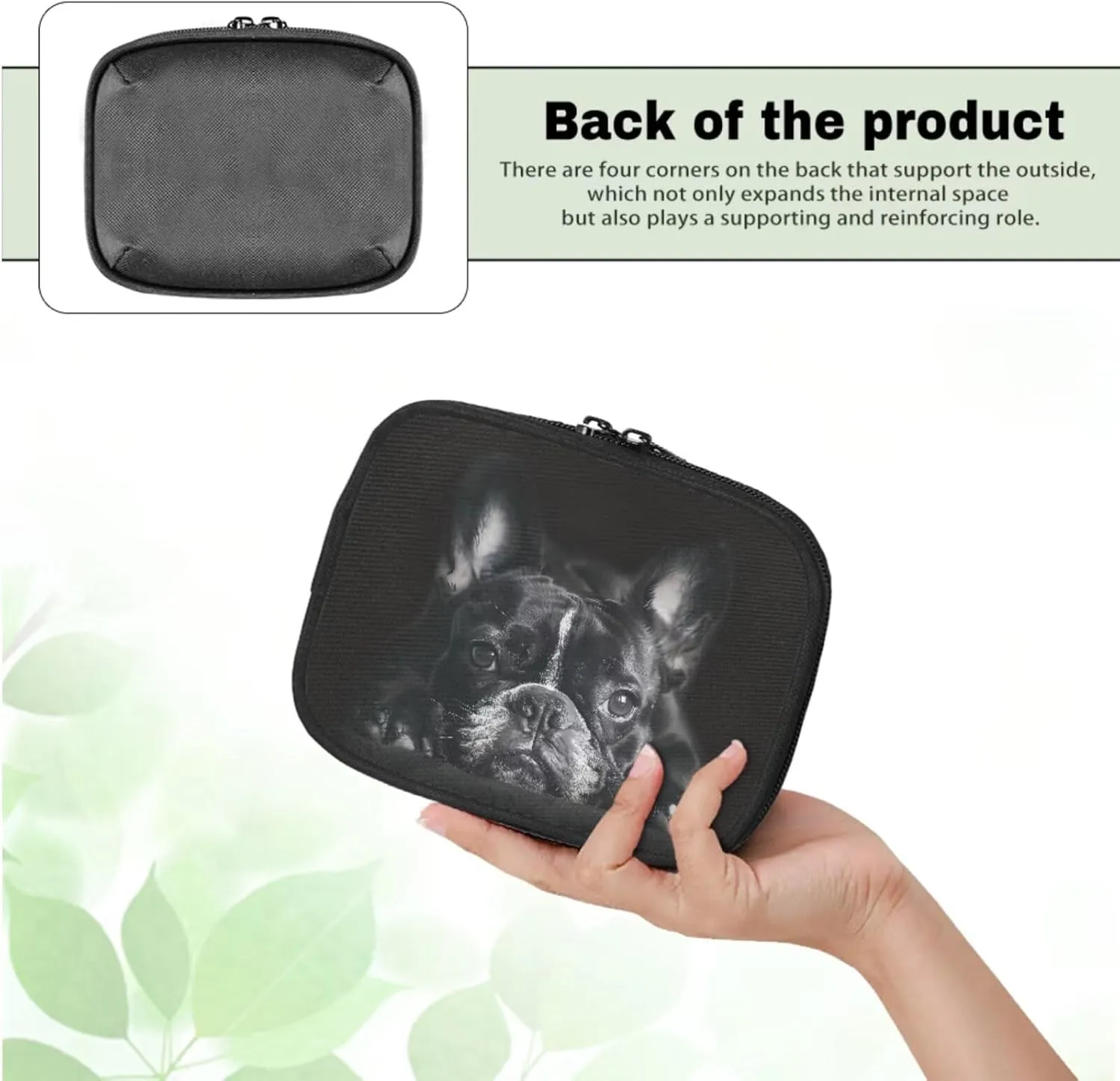 Pug Dog Pattern Small First Aid Kit Bag Empty,First Aid Bag Pouch Bag for Home Office Car Businesses Camping Multi-function Emergency Kit Medicine Storage Bag