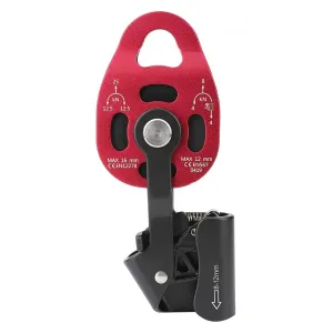 Pulley Climbing Pulley Heavy Duty Single Rope Pulley Block for Mountaineering Hoisting Caving Aerial Work Heavy Objects 7075 Aviation Aluminum