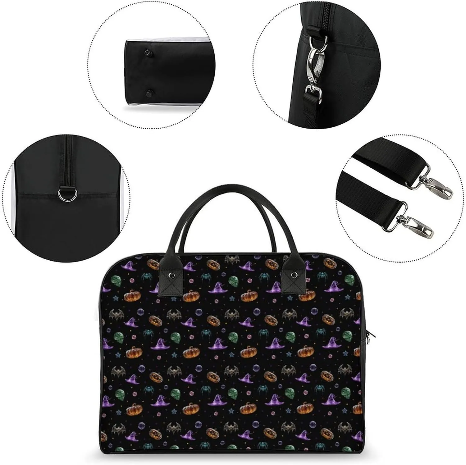 Pumpkin Pattern Women's Shoulder Bag Cross-Body Handbag Lightweight Weekend Travel Carry-On Gym Bag