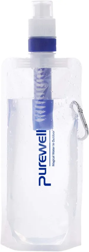Purewell Squeeze Filter Canteen: 1L Lightweight Hydration