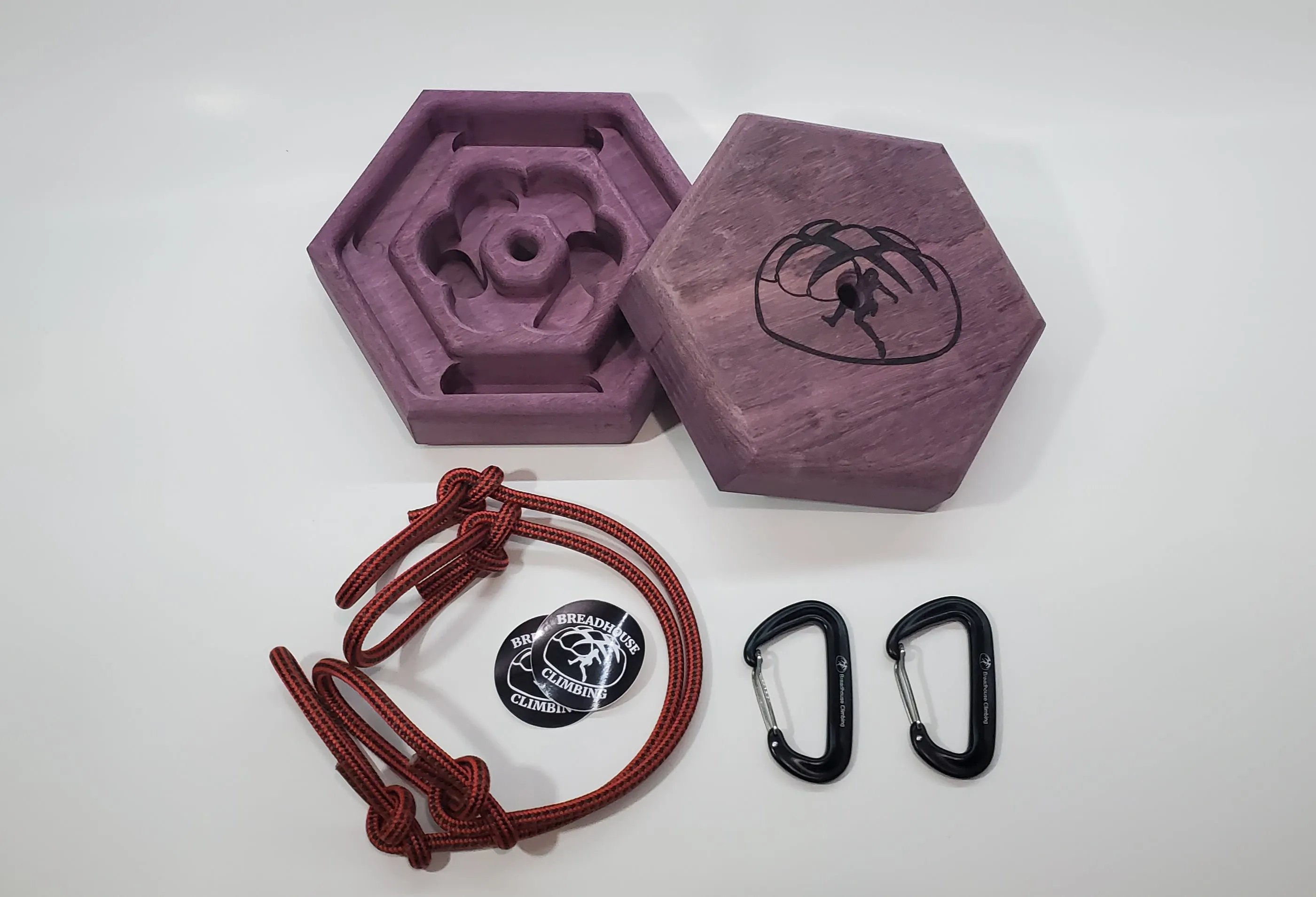 Purple Heart Pretzel Hangboard (Pair)