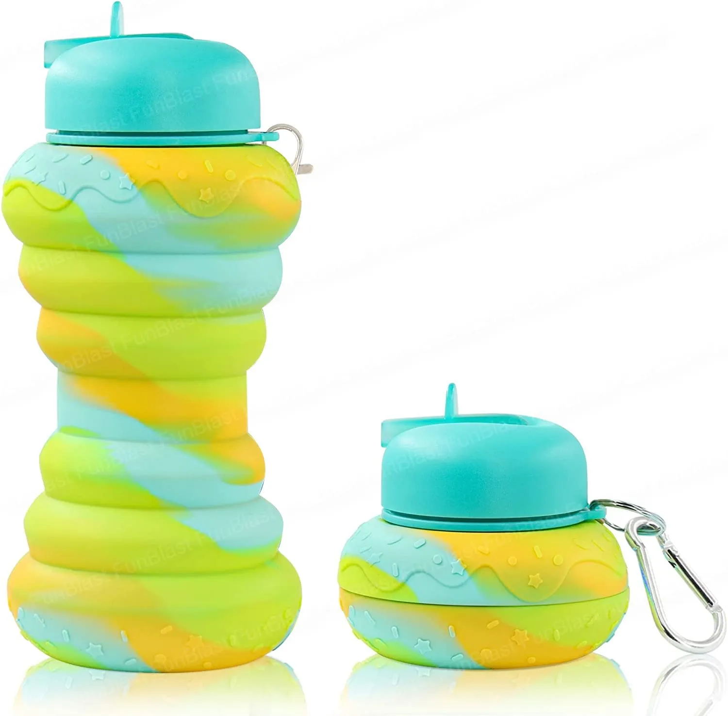 Quirky and Portable: The Donut-Shaped Silicone 600ml Bottle