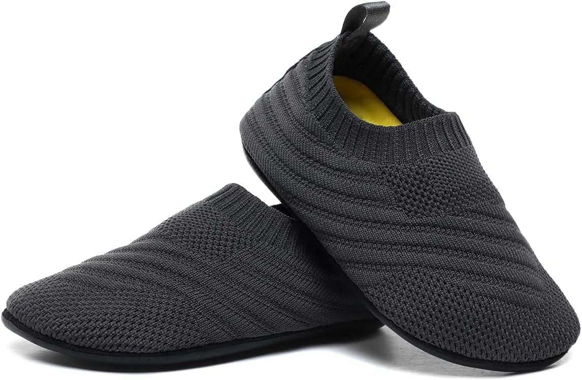 QZKDM Indoor Outdoor Non-Slip Toddler Slippers Shoes Lightweight Kids First Walkers House Shoes for Boys Girls with Rubber Sole Grip