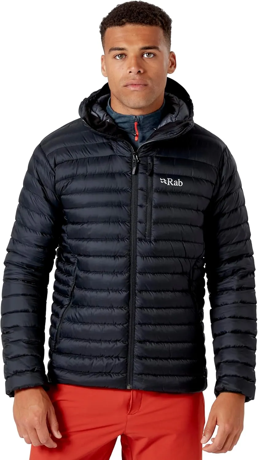 Rab Men's Microlight Alpine 700-Fill Down Hooded Puffer Jacket for Hiking & Skiing