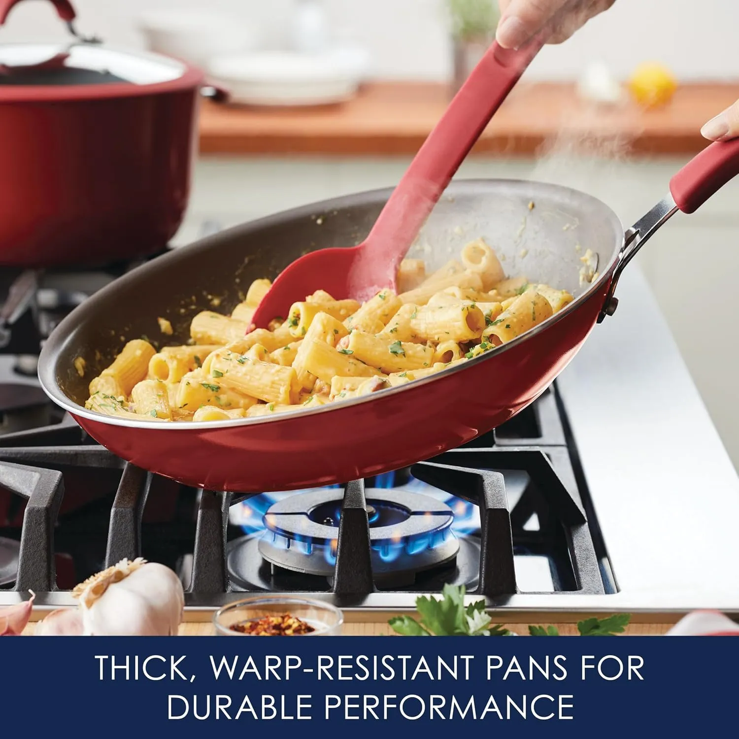 Rachael Ray Cook   Create Nonstick Frying Pan/Skillet, 12.5 Inch, Red