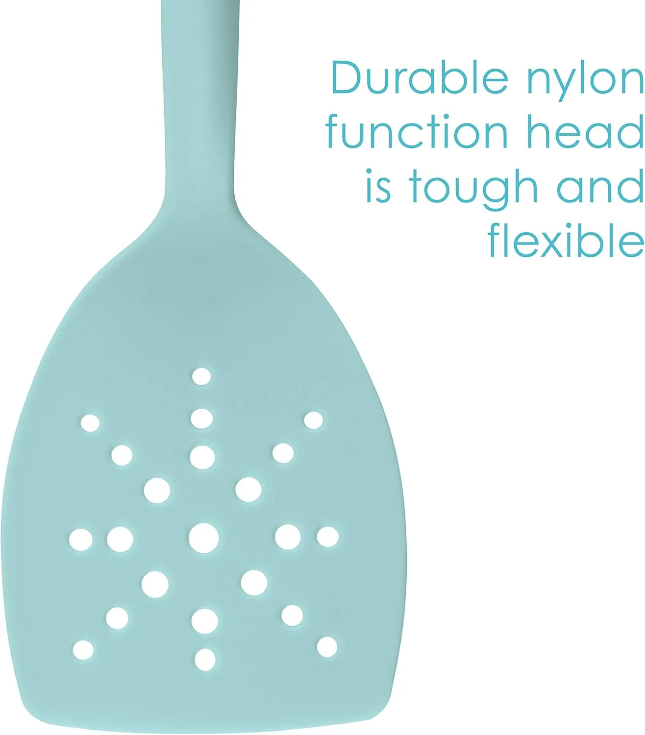 Rachael Ray Tools and Gadgets Spoon, Slotted and Solid Turners Set/ Cooking Utensils - 3 Piece, Light Blue