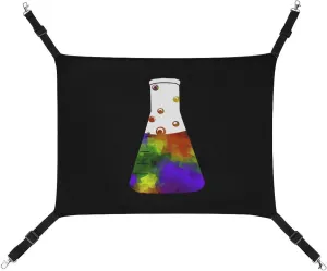Rainbow Erlenmeyer Hanging Cat Bed Soft Breathable Pet Hammock for Cage Pet Sleeper for Kitten Ferret Puppy Rabbit