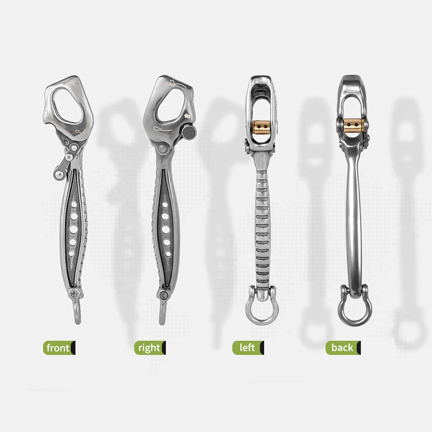 Rappel Rock Climbing Rescuing Belay Device Downhill Equipment Heavy Duty Stainless Steels Climb Descender Rigging Plate