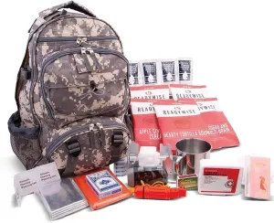 ReadyWise Emergency Survival Backpack, Bug-Out Bag Freeze-Dried Disaster Kit for Hurricane Preparedness, Camping Food, Prepper Emergency Outdoor Hunting