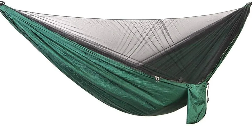 Recreation Hammock Tent Automatic Quick Open Anti-Mosquito Hanging Bed Outdoor Single and Double Parachute Hanging Bed with Mosquito Nets Gifts for Hikers