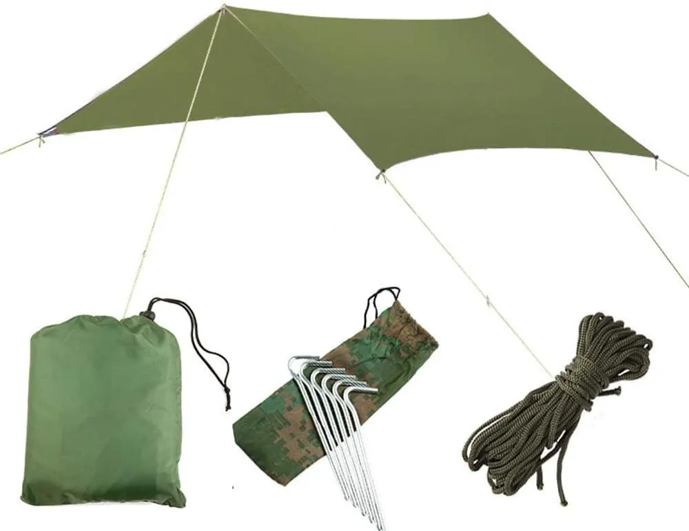 Recreation Outdoor Mosquito net Camping Hanging Bed Swing Double Chair Army Green 1-2 People with 3 Meters Belt Gifts for Hikers