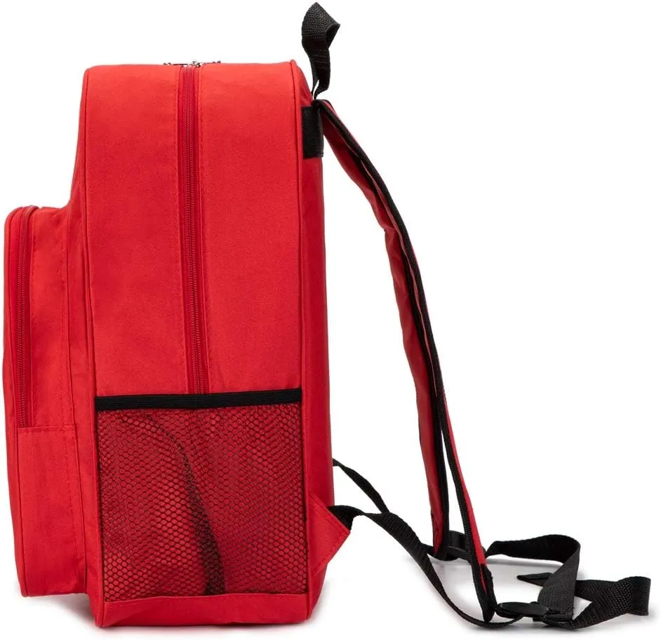 Red Emergency Backpack - Medical First Aid Treatment Trauma Bag (Red 3)