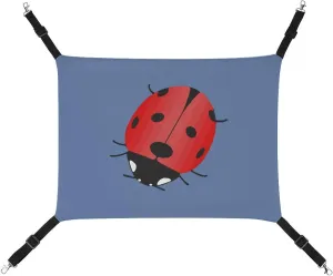 Red Ladybug Cat Hanging Hammock Soft Breathable Pet Cage Dog Hammock with Adjustable Straps and Metal Hooks